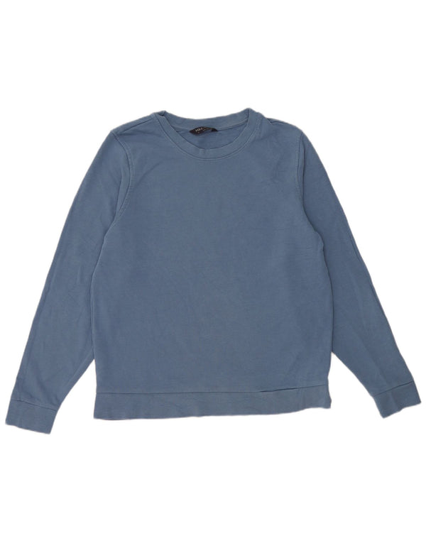 Marks & Spencer Womens Sweatshirt Jumper UK 14 Medium  Blue Cotton