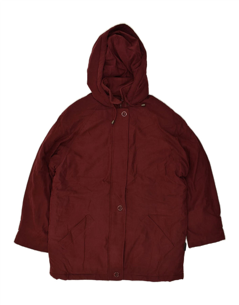 LONDON FOG Womens Hooded Windbreaker Jacket UK 14 Medium Burgundy | Vintage London Fog | Thrift | Second-Hand London Fog | Used Clothing | Messina Hembry 