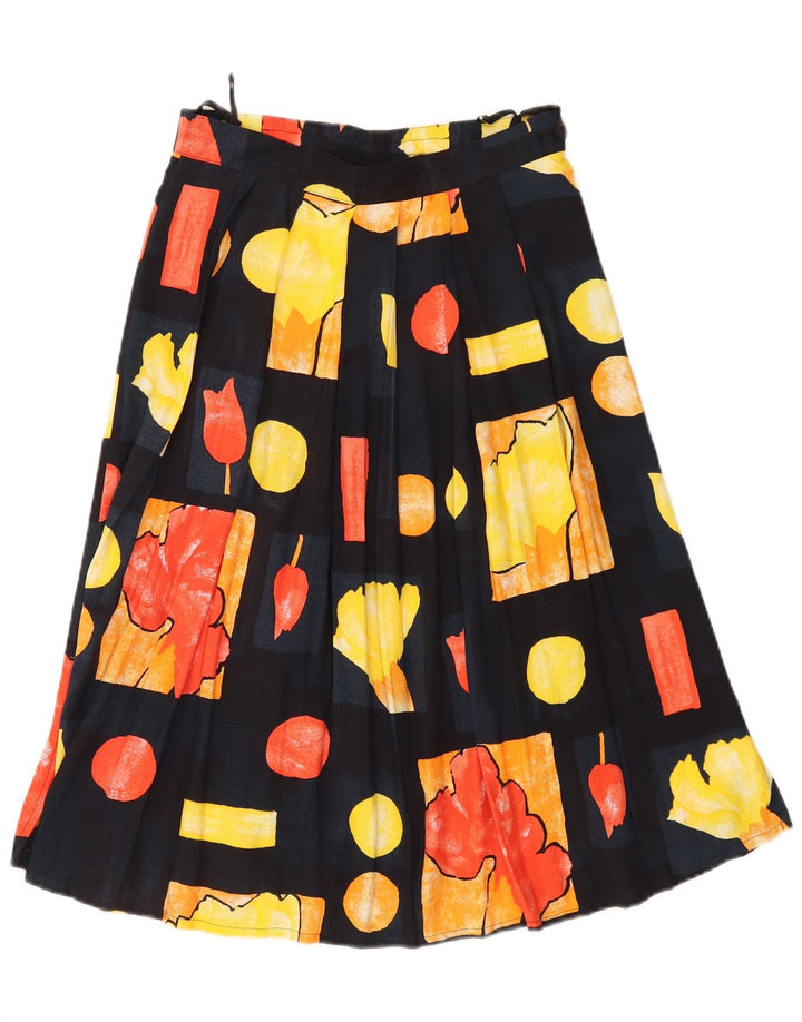 Vintage Womens High Waist A-Line Skirt W28 Medium Multicoloured Patchwork