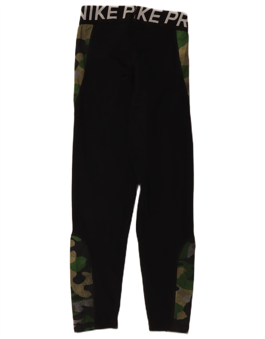 Nike Womens Graphic Leggings UK 4 XS Black Camouflage Polyester