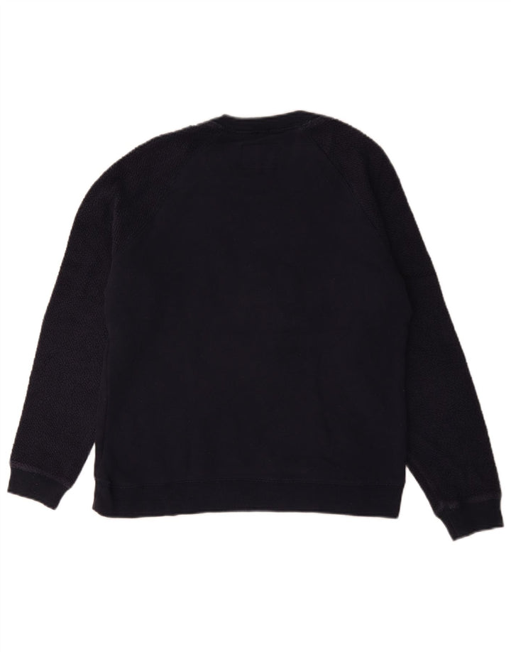 Superdry Womens Graphic Sweatshirt Jumper UK 14 Medium Navy Blue Cotton