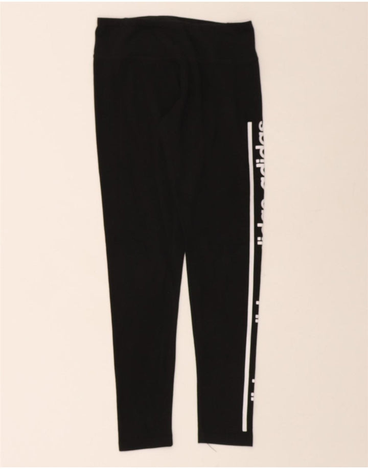 ADIDAS Womens Climalite Graphic Leggings UK 8/10 Small  Black