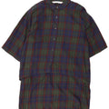 Zara Womens 3/4 Sleeve Pullover Shirt Dress UK 16 Large Navy Blue Check