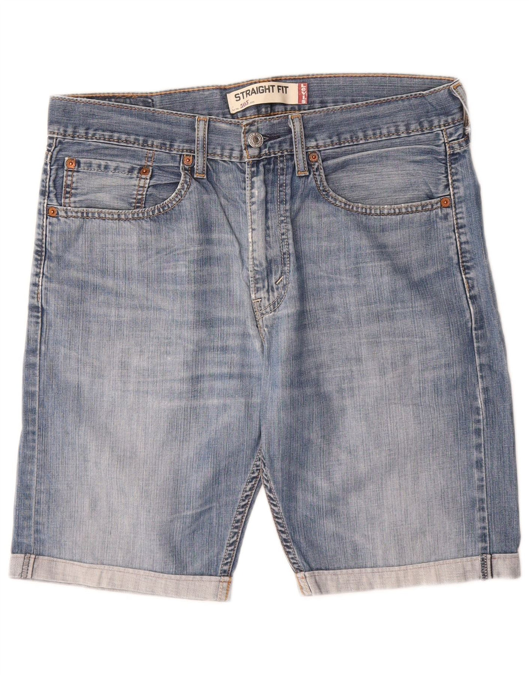 Levi's Mens 505 Denim Shorts W32 Medium Blue Cotton