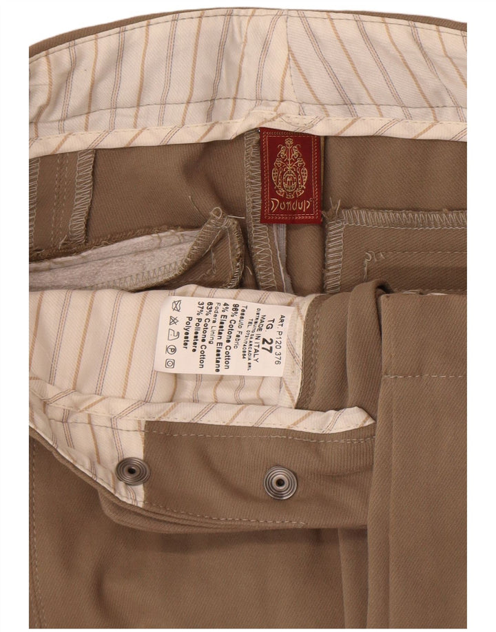 Dondup Womens Capri Trousers W27 L22 Beige Cotton
