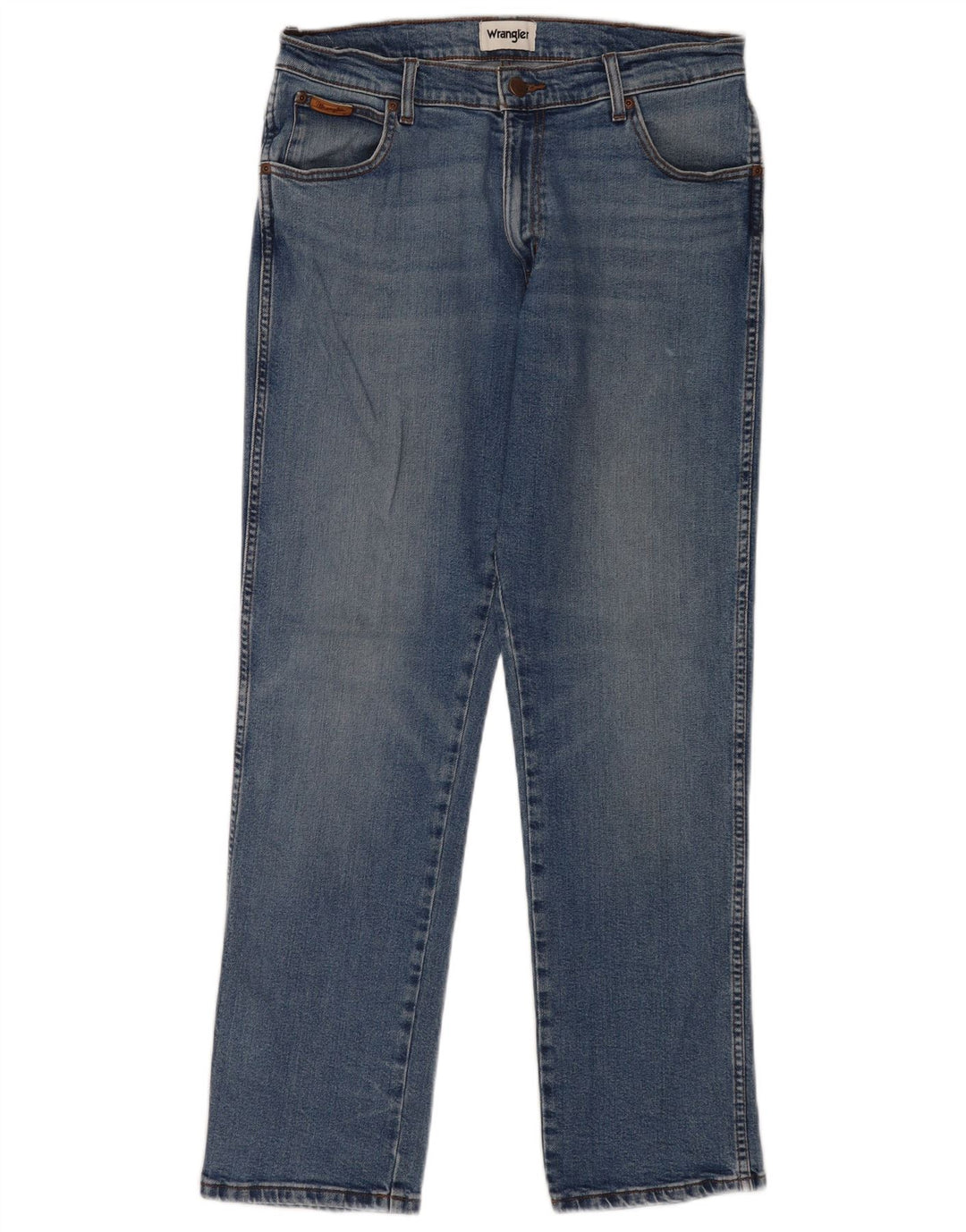 Wrangler Mens Texas Straight Jeans W34 L32 Blue Cotton