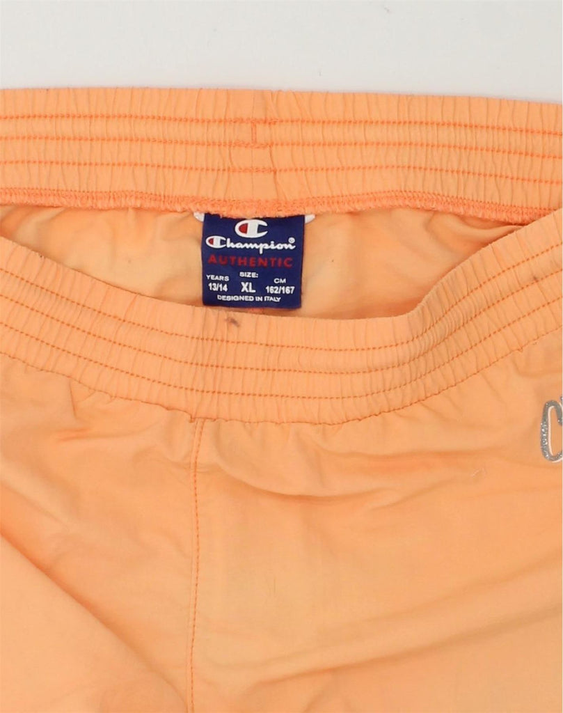 CHAMPION Girls Sport Shorts 13-14 Years XL  Orange | Vintage Champion | Thrift | Second-Hand Champion | Used Clothing | Messina Hembry 