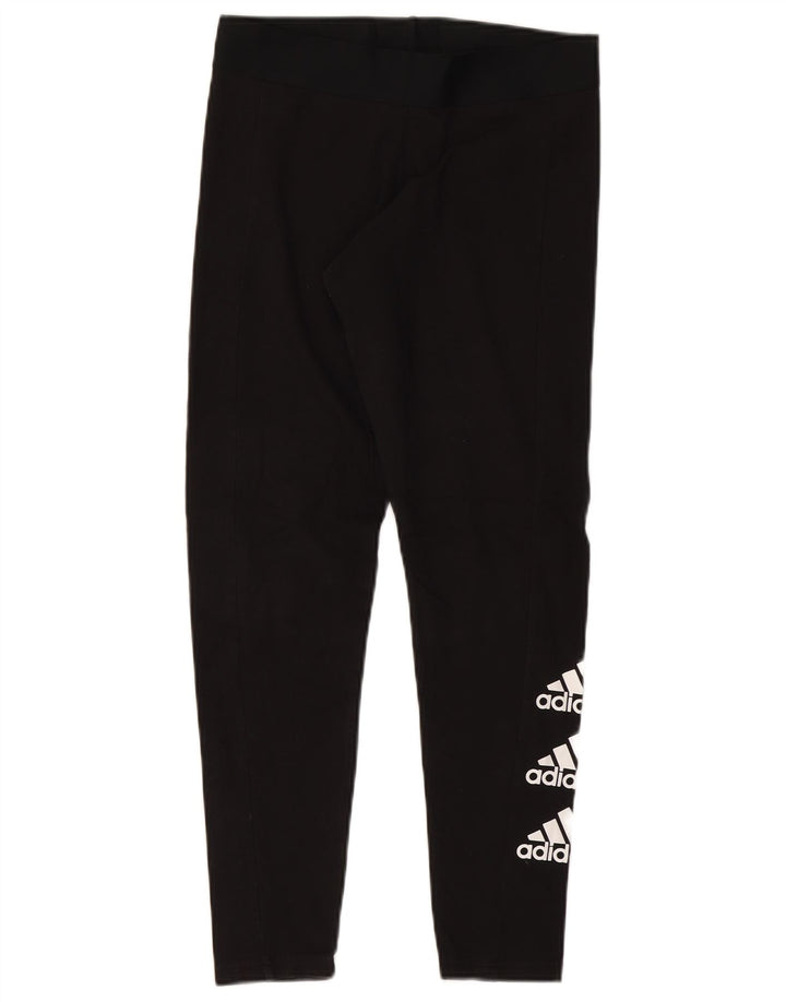 ADIDAS Womens Graphic Leggings UK 16/18 Large  Black
