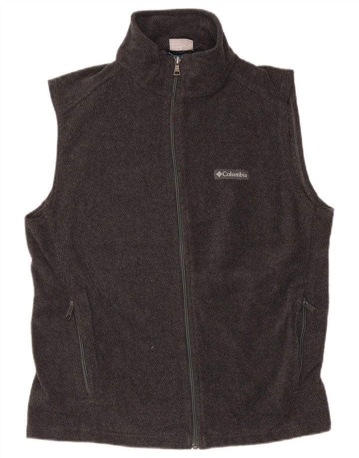 Columbia Womens Fleece Gilet UK 14 Medium Grey Polyester
