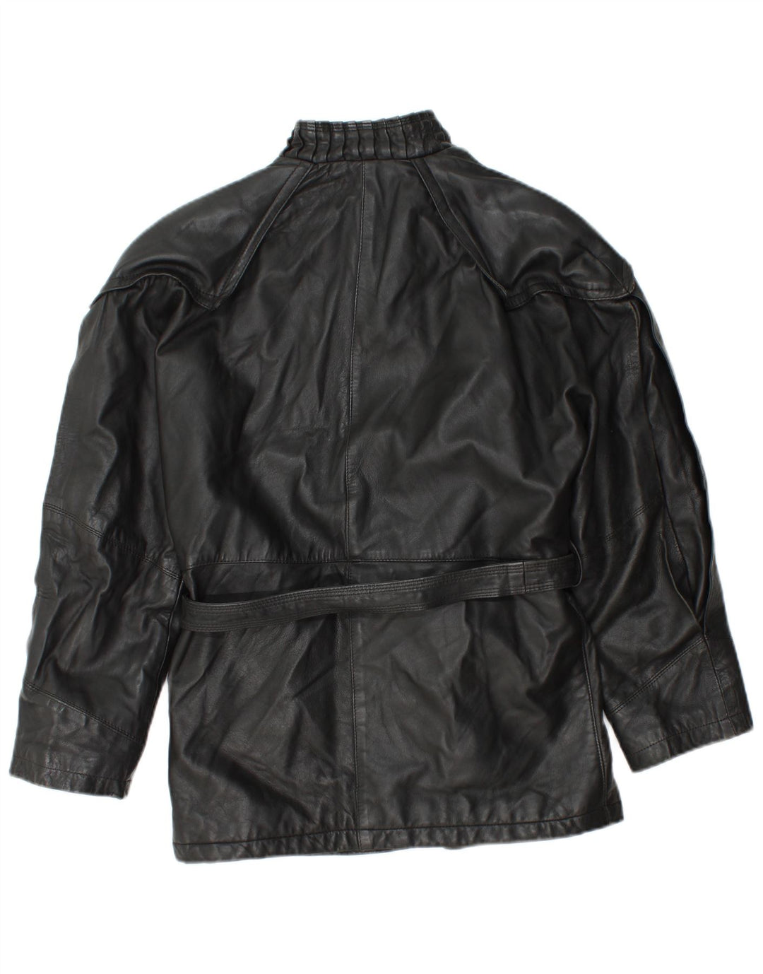 Vintage Womens Leather Jacket UK 12 Medium Black