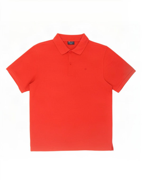 Champion Mens Polo Shirt Medium Red