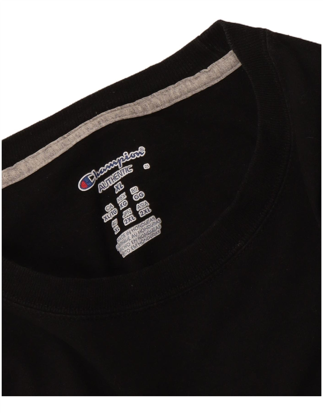 Champion Mens Top Long Sleeve XL Black