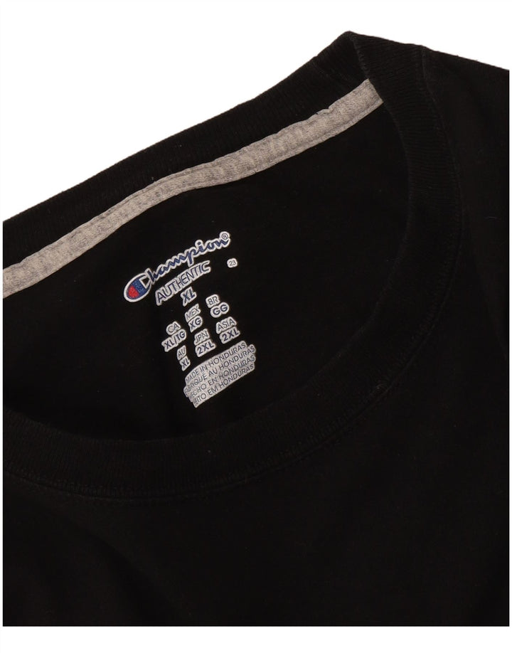 Champion Mens Top Long Sleeve XL Black