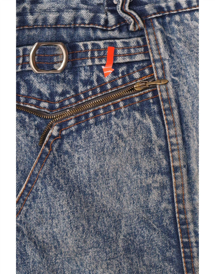 Vintage Womens Denim Skirt W36 XL Blue Cotton