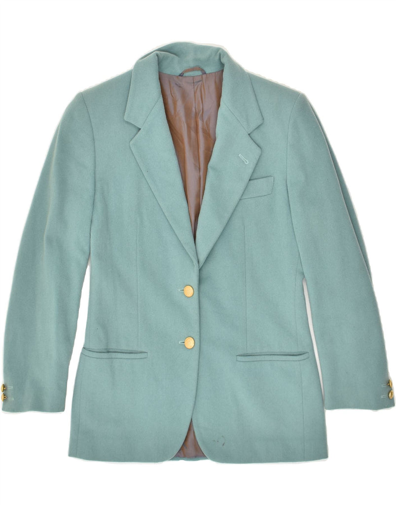 HENRY COTTONS Womens 2 Button Blazer Jacket IT 40 Small Green | Vintage Henry Cottons | Thrift | Second-Hand Henry Cottons | Used Clothing | Messina Hembry 