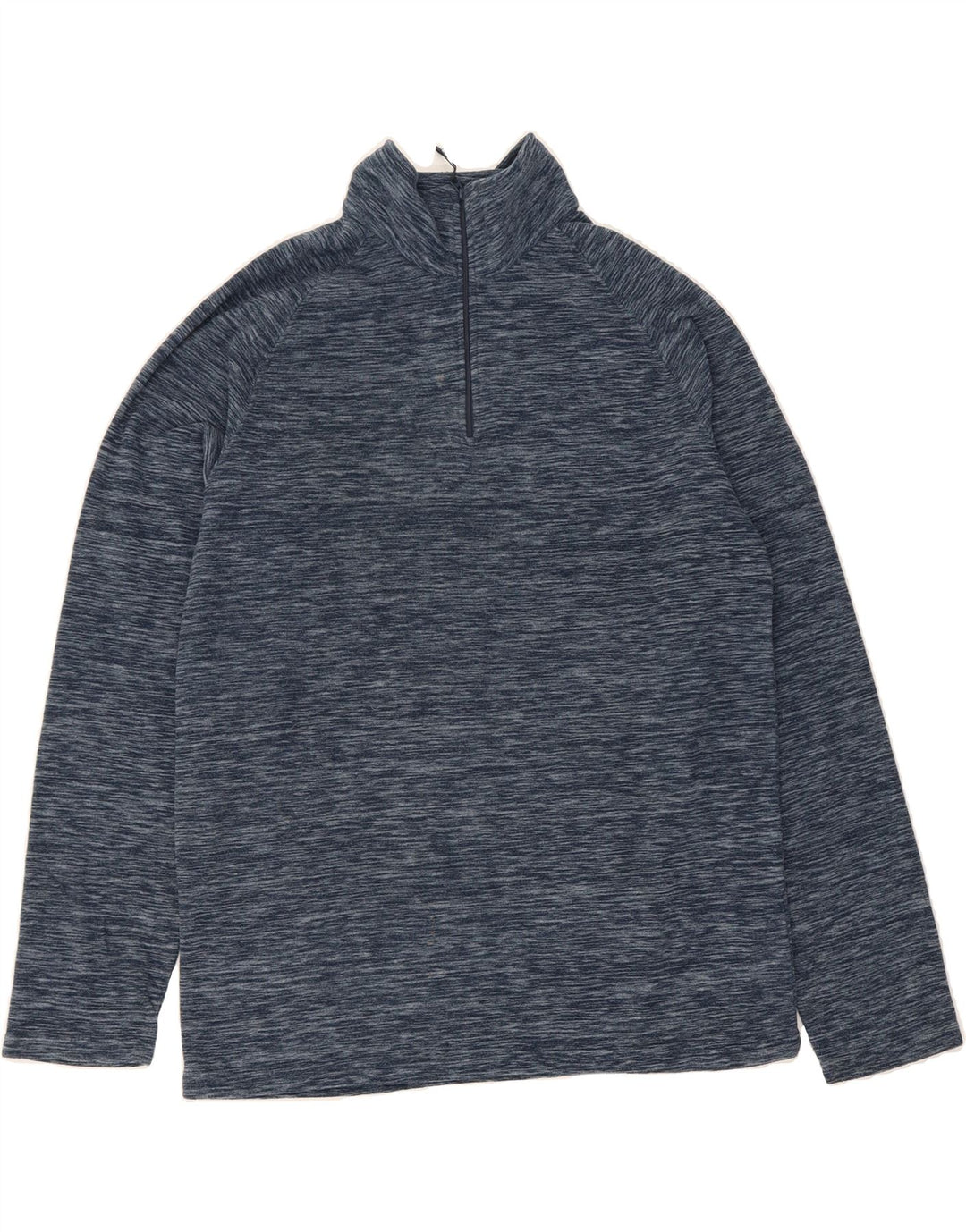 MOUNTAIN WAREHOUSE Mens Zip Neck Fleece Jumper Medium Navy Blue Flecked Vintage Mountain Warehouse and Second-Hand Mountain Warehouse from Messina Hembry 