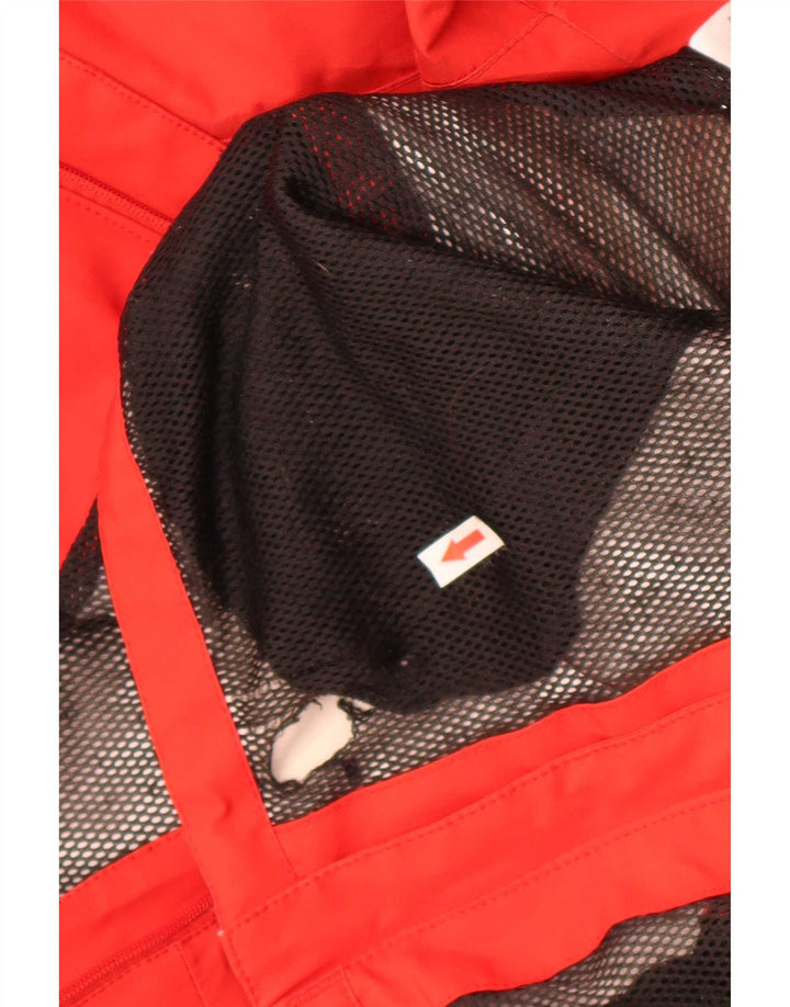 Helly Hansen Mens Hooded Rain Jacket UK 40 Large Red Polyester