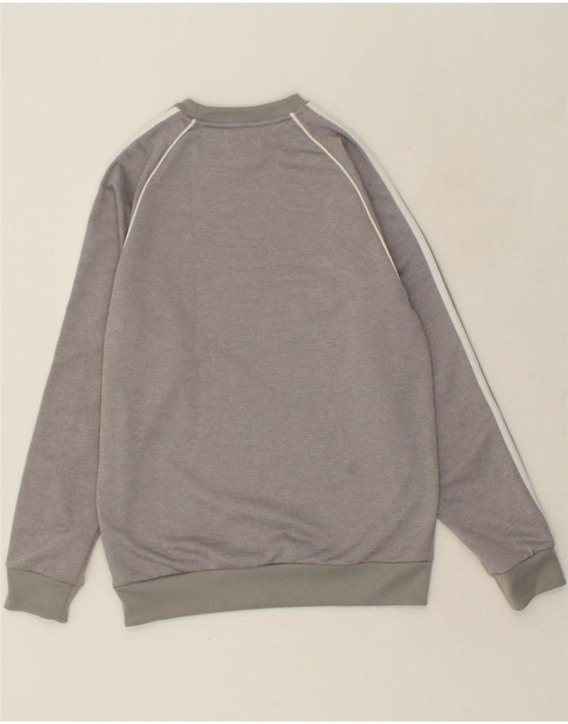 ADIDAS Mens Graphic Sweatshirt Jumper Small Grey Cotton Vintage Adidas and Second-Hand Adidas from Messina Hembry 