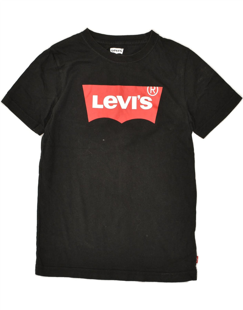 LEVI'S Boys Graphic T-Shirt Top 9-10 Years Black Cotton | Vintage Levi's | Thrift | Second-Hand Levi's | Used Clothing | Messina Hembry 