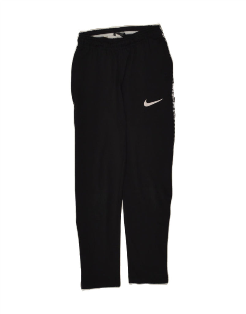 NIKE Boys Dri Fit Graphic Tracksuit Trousers 8-9 Years Small Black | Vintage Nike | Thrift | Second-Hand Nike | Used Clothing | Messina Hembry 