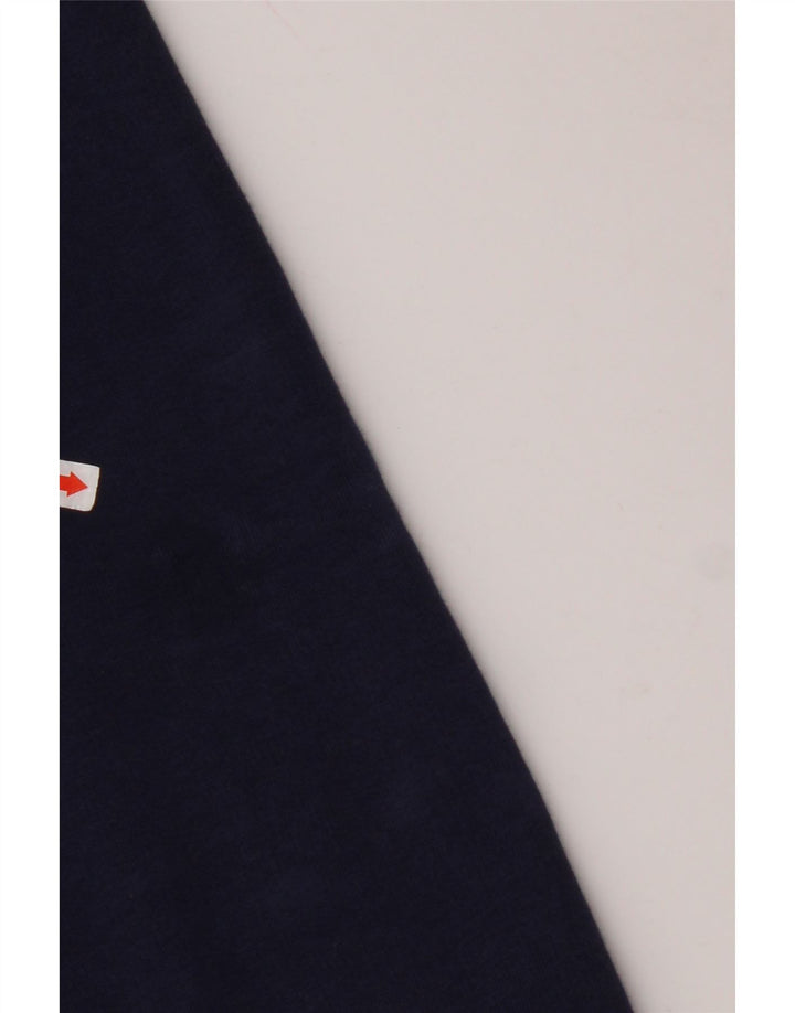 PUMA Mens Graphic Hoodie Jumper Medium Navy Blue Cotton