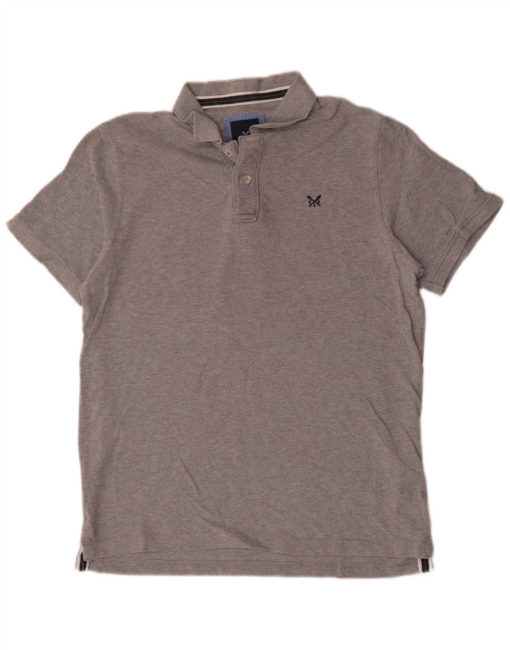 Crew Clothing Mens Polo Shirt Large Grey Cotton