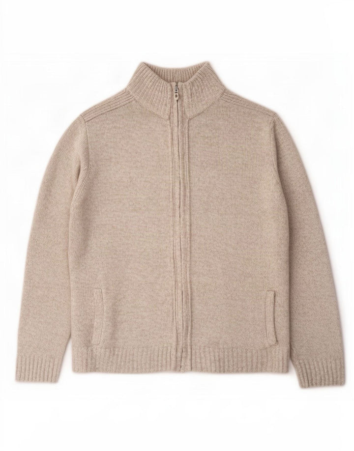 Marks & Spencer Mens Cardigan Sweater Large Beige Flecked Acrylic
