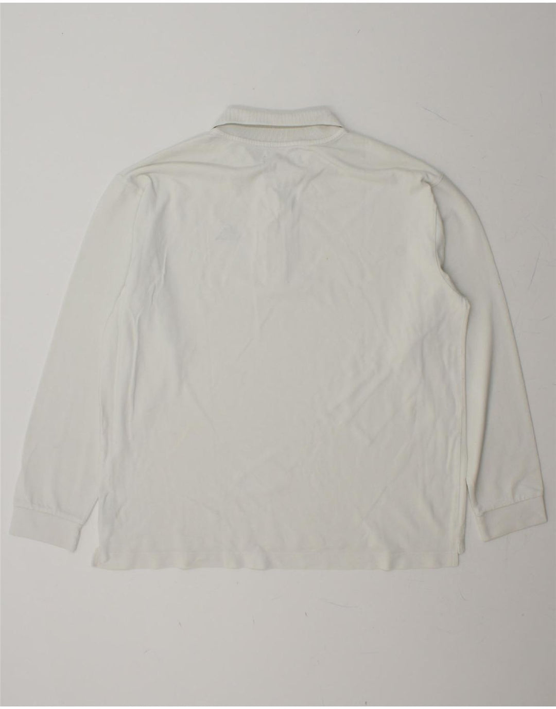 KAPPA Mens Long Sleeve Polo Shirt XL White Cotton Vintage Kappa and Second-Hand Kappa from Messina Hembry 