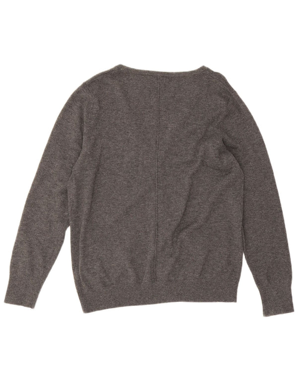 Fat Face Womens Cardigan Sweater UK 16 Large Grey Wool