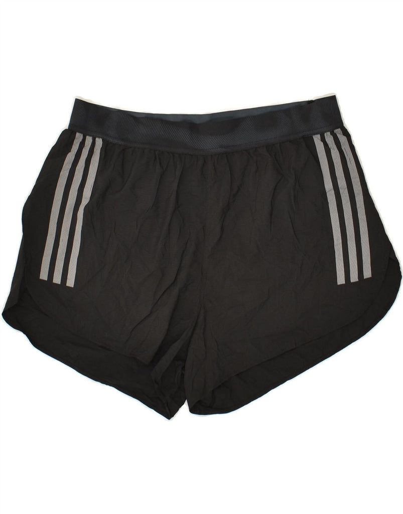 ADIDAS Womens Climalite Sport Shorts UK 12 Medium Black Polyester | Vintage Adidas | Thrift | Second-Hand Adidas | Used Clothing | Messina Hembry 