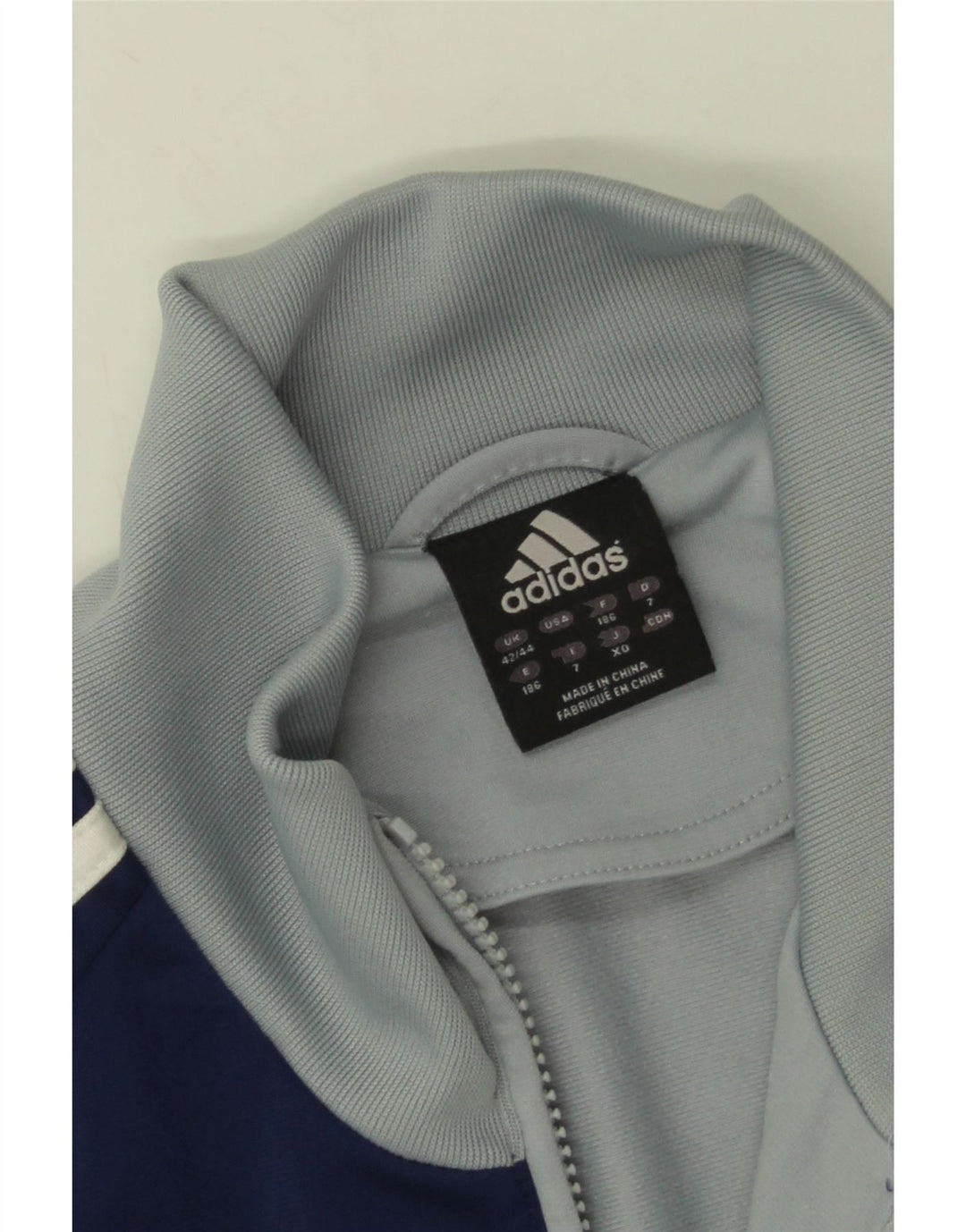 Adidas Mens Tracksuit Top Jacket UK 42/44 Large Grey Colourblock Polyester