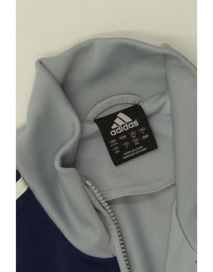 Adidas Mens Tracksuit Top Jacket UK 42/44 Large Grey Colourblock Polyester