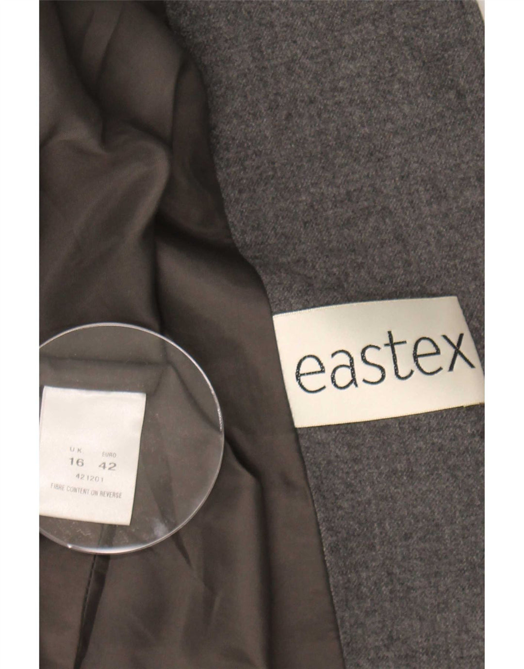 Eastex Womens 4 Button Blazer Jacket UK 16 Large Grey Wool