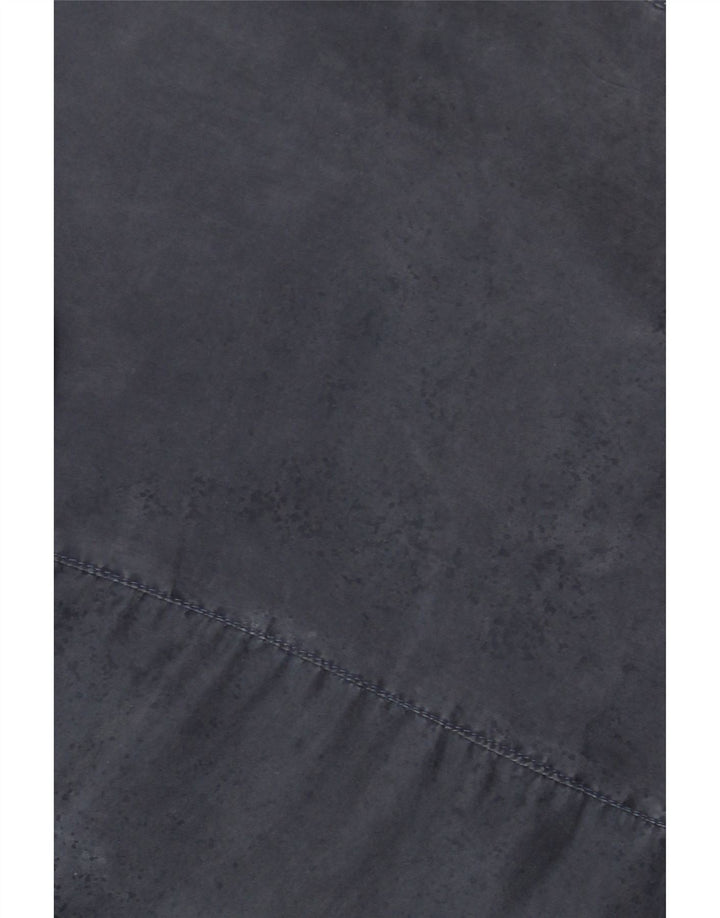 VINTAGE Womens Playsuit UK 14 Medium  Navy Blue Silk