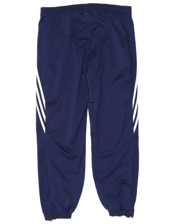 Adidas Mens Tracksuit Trousers Joggers Large Navy Blue Polyester