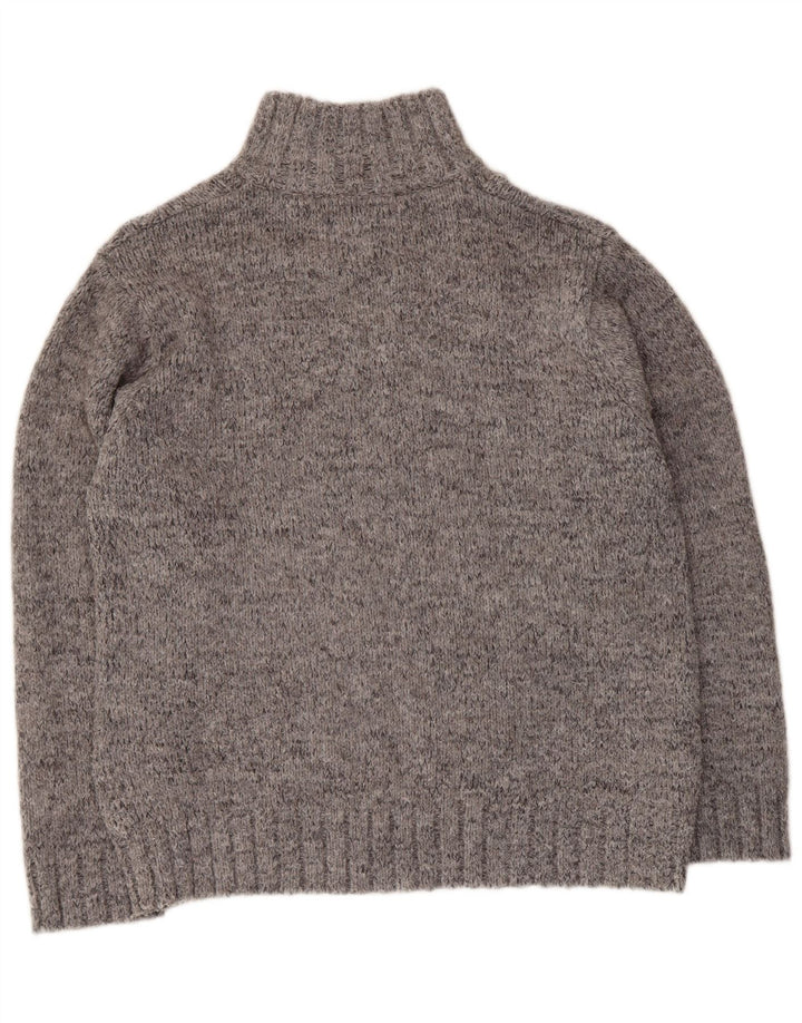 MARKS & SPENCER Mens Zip Neck Jumper Sweater UK 41/43 Large Grey