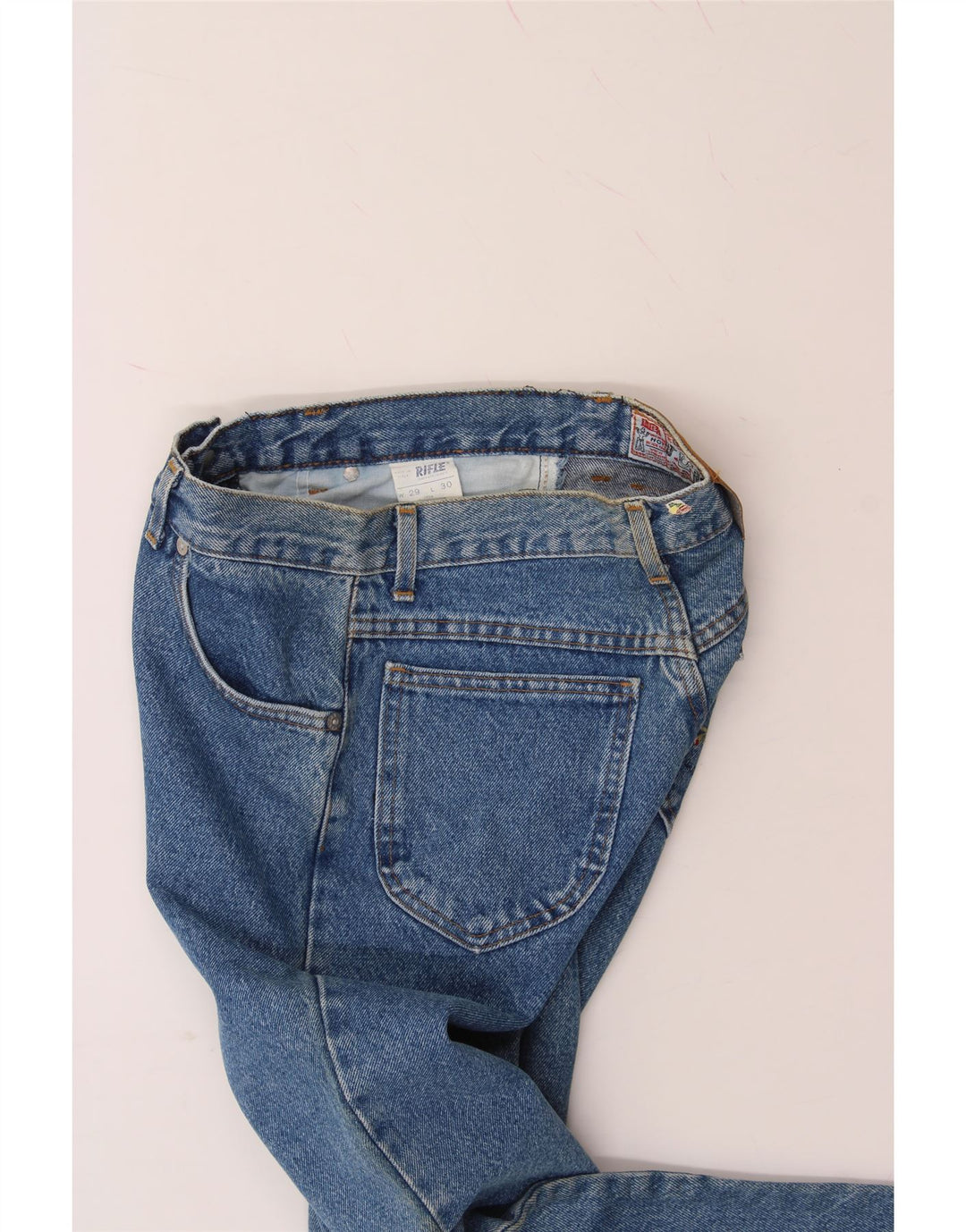 RIFLE Womens Tapered Jeans W29 L30 Blue Cotton Vintage Rifle and Second-Hand Rifle from Messina Hembry 