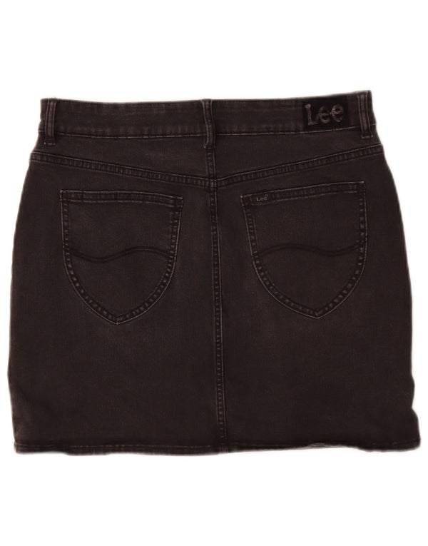 Lee Girls Denim Skirt 13-14 Years W30 Black Cotton