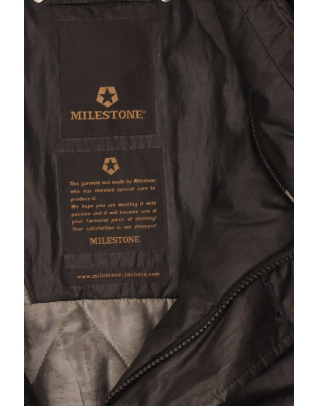 Milestone Mens Hooded Bomber Jacket UK 44 2XL Black Polyester