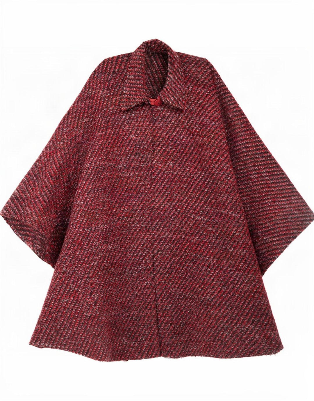 Vintage Womens Cape Coat One Size Red Flecked