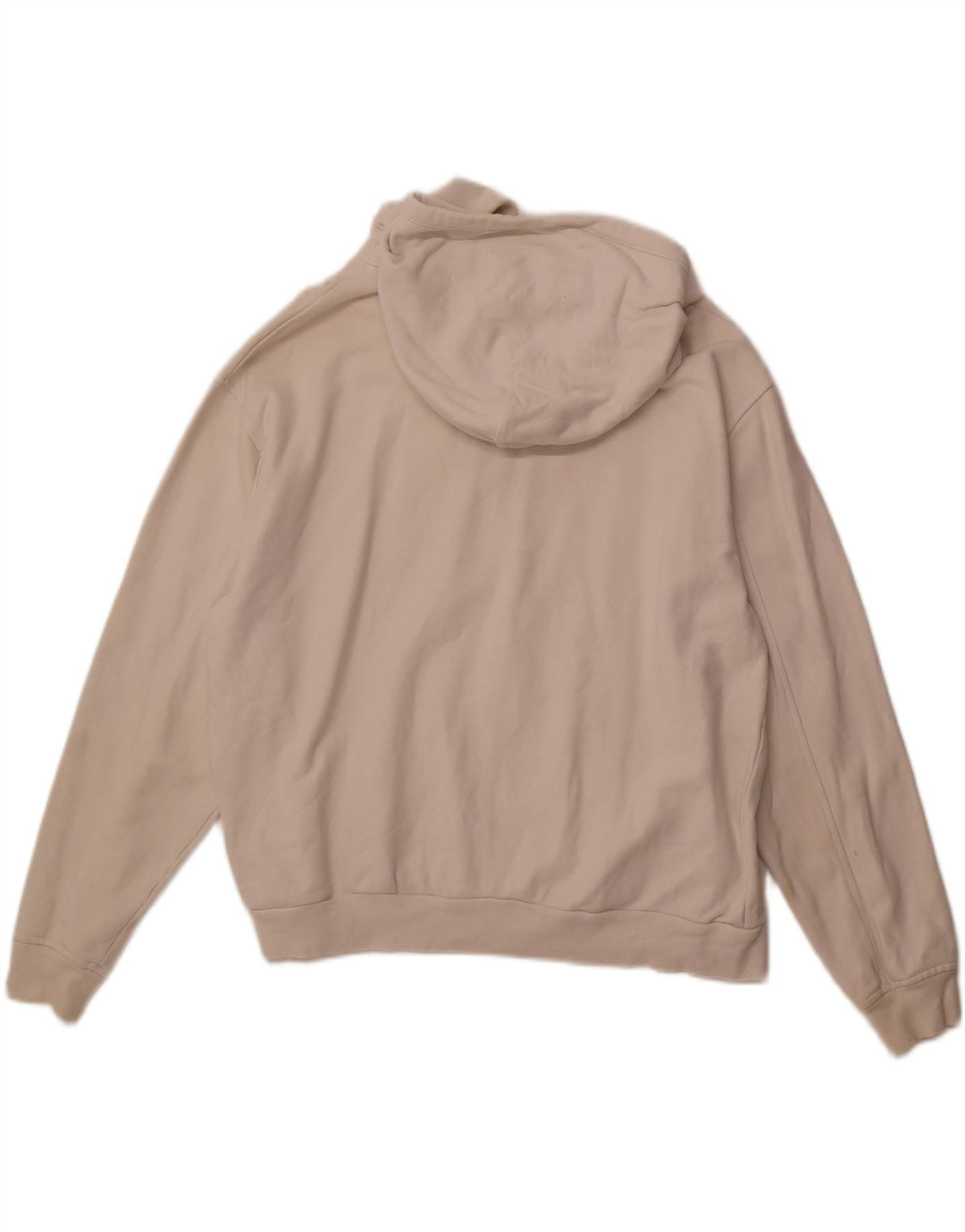 LEVI'S Womens Oversized Graphic Hoodie Jumper UK 14 Medium Off White
