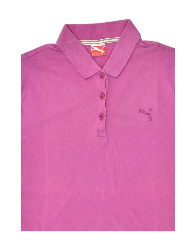 PUMA Womens Polo Shirt UK 14 Large Pink | Vintage Puma | Thrift | Second-Hand Puma | Used Clothing | Messina Hembry 