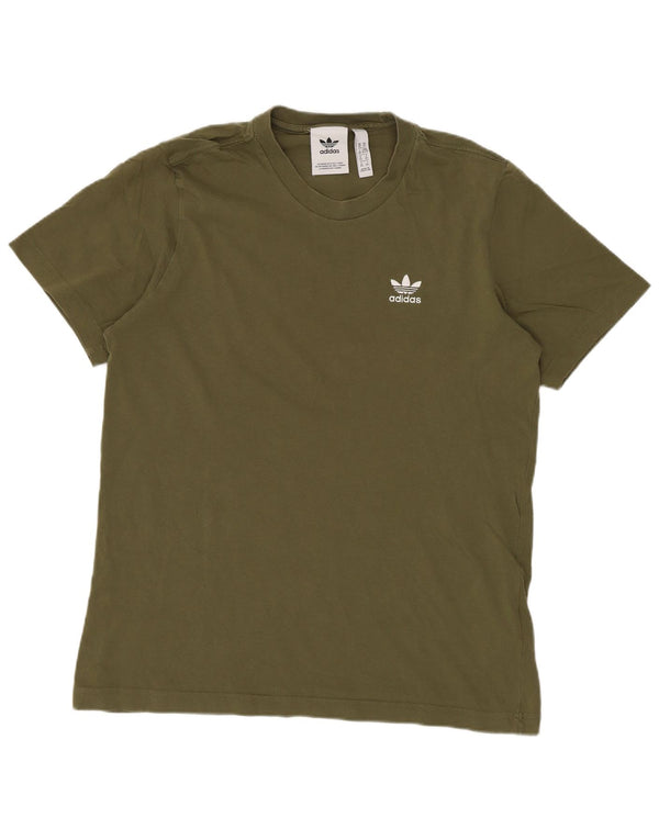 Adidas Mens Regular Graphic T-Shirt Top XS Khaki Cotton