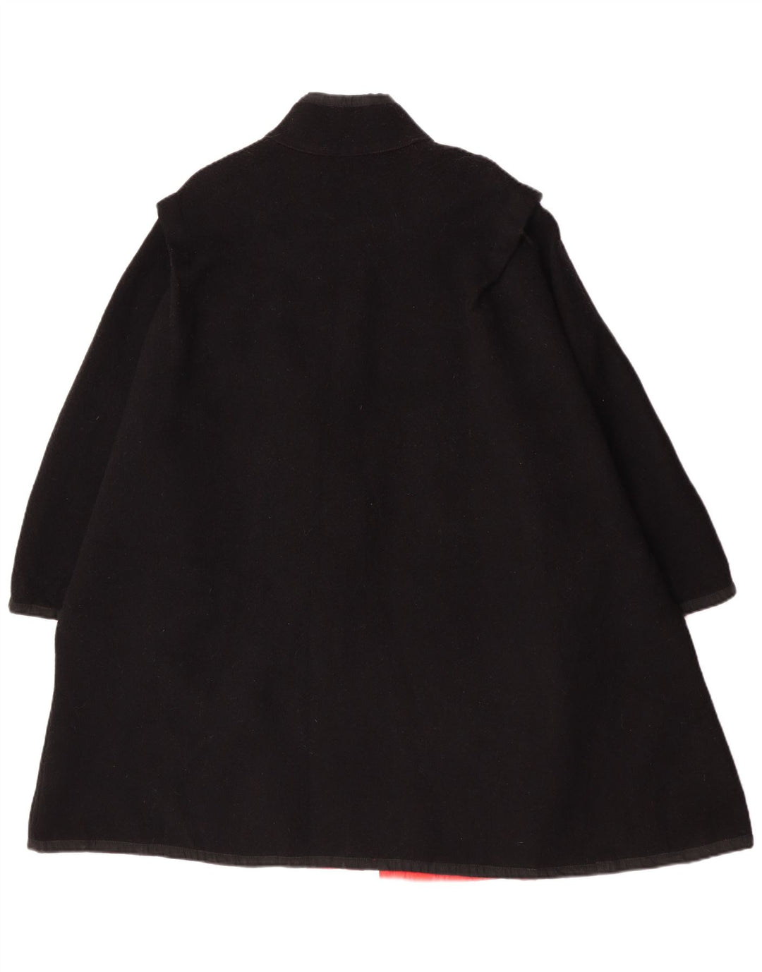 Vintage Womens Reversible Overcoat UK 14 Medium Black Colourblock