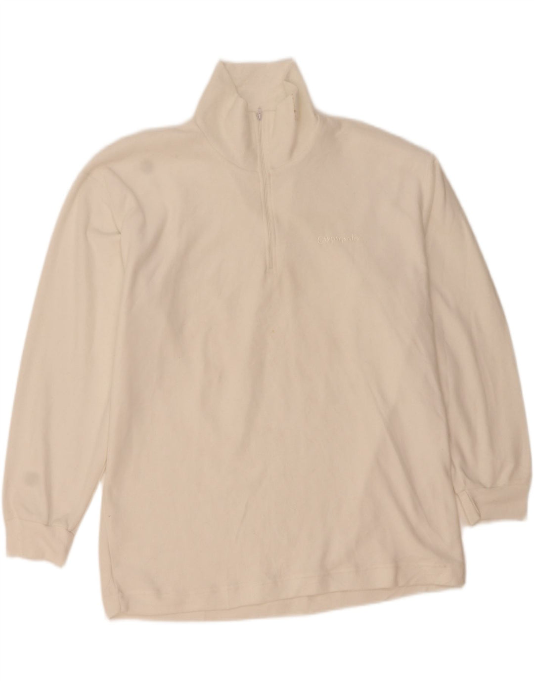 Campagnolo Mens Zip Neck Sweatshirt Jumper XL White Polyester