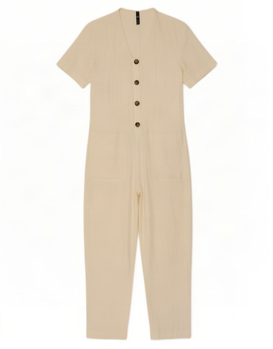 Zara Womens Trafaluc Jumpsuit UK 10 Small Off White