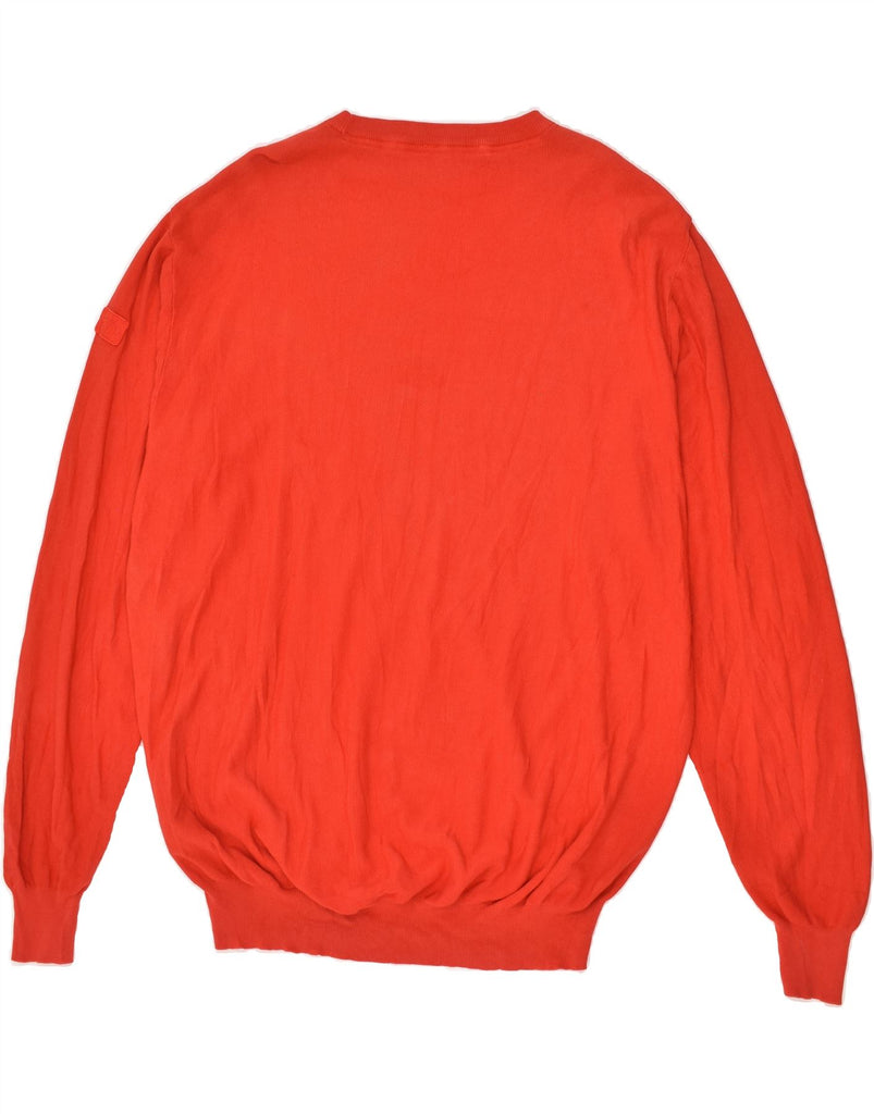PAUL & SHARK Mens Crew Neck Jumper Sweater 2XL Red Cotton | Vintage Paul & Shark | Thrift | Second-Hand Paul & Shark | Used Clothing | Messina Hembry 