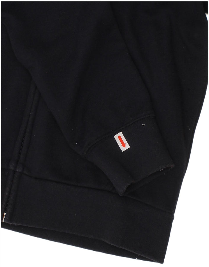 CHAMPION Boys Graphic Zip Hoodie Sweater 9-10 Years Medium  Navy Blue