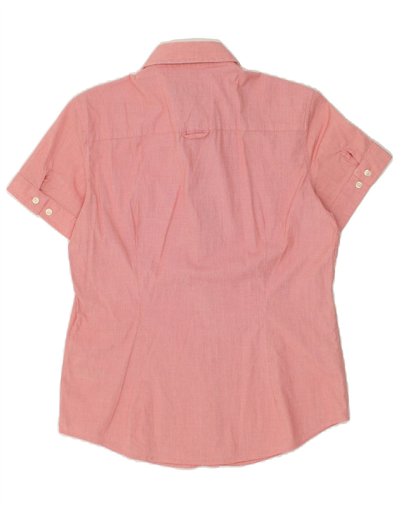 GANT Womens Short Sleeve Shirt UK 14 Medium Pink Cotton | Vintage Gant | Thrift | Second-Hand Gant | Used Clothing | Messina Hembry 