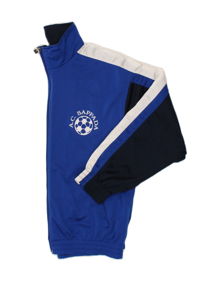 LOTTO Mens Graphic Tracksuit Top Jacket Small Blue Colourblock Polyester Vintage Lotto and Second-Hand Lotto from Messina Hembry 